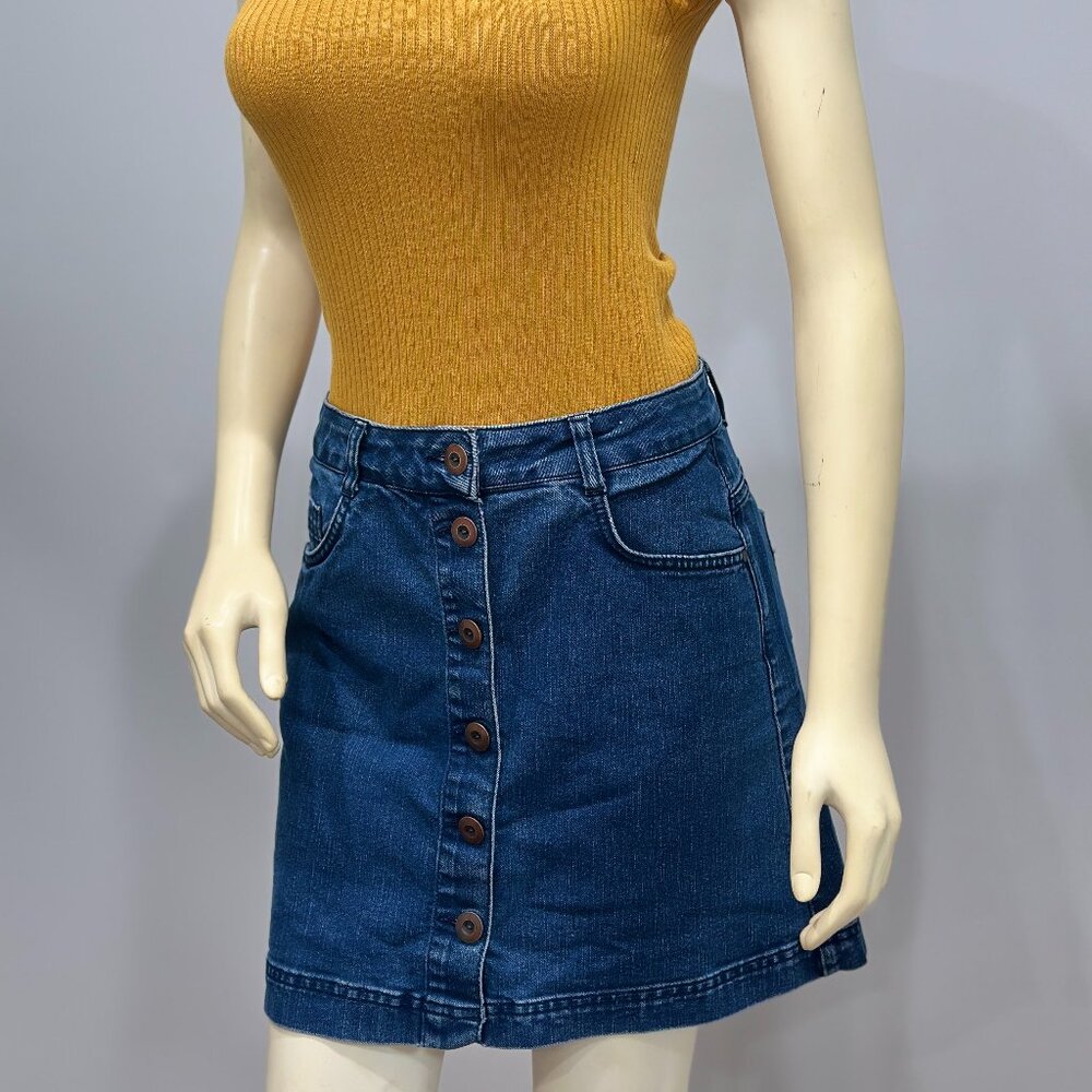 Topshop Jean A-Line Skirt Size 8